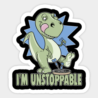 T-Rex I'm Unstoppable Darts Dinosaur Big Dart Sticker